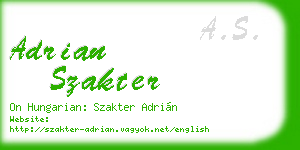 adrian szakter business card